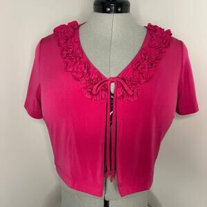 Vintage Danny & Nicole Hot Pink Shrug Size PM